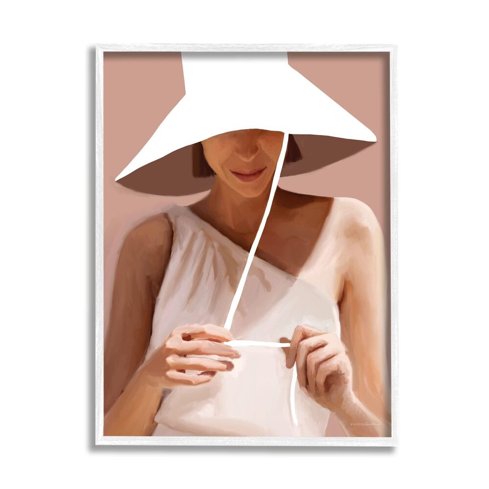 8100 Warm Summertime Portrait White Sun Hat, Design by Kamdon Kreations